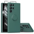 thumbnail image 1 of Allytechgroup Galaxy S24 Ultra Case with Tempered Glass Screen Protector, Support Fingerprint Unlock Ring Holder Stand Compatible with Car Mount Shockproof Case for Samsung Galaxy S24 Ultra, Armygreen, 1 of 7