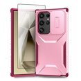 thumbnail image 1 of Allytechgroup Galaxy S24 Ultra Rugged Case with Screen Protector, Sliding Camera Lens Protector Bumper Shockproof Anti-Scratch Slim Phone Case Cover for Samsung Galaxy S24 Ultra, Pink, 1 of 6