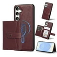 thumbnail image 1 of Allytechgroup Galaxy S25 Edge Case, Premium PU Leather 2 In 1 Wallet Phone Case for Samsung Galaxy S25 Edge with Card Holder Shockproof TPU Magnetic Cover Compatible with MagSafe & Car Mount,Winered, 1 of 8