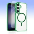 thumbnail image 1 of Allytechgroup Galaxy S25 Edge Case with Screen Protector, Crystal Clear Magnetic Back Cover Compatible with Magsafe Anti-Scratch Phone Case for Samsung Galaxy S25 Edge, Green, 1 of 8