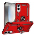 thumbnail image 1 of Allytechgroup Galaxy S25 Edge Case with Screen Protector, Magnetic Back Cover Compatible with Car Mount Kickstand Military Grade Shockproof Protection Phone Case for Samsung Galaxy S25 Edge, Red, 1 of 6