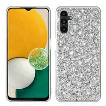 Allytechgroup Galaxy S25 FE Glitter Case, Soft Shell TPU Back Cover Bling Sparkle Shockproof Bumper Anti-Slip Gift for Girls Women Phone Case for Samsung Galaxy S25 FE, Silver