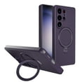 thumbnail image 1 of Allytechgroup for Galaxy S25 Plus Case Ring Stand, Liquid Silicone Compatible with Magsafe Wireless Charging Support Anti-Scratch Bumper Shockproof Phone Case for Samsung Galaxy S25+,Darkpurple, 1 of 6