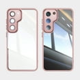 thumbnail image 1 of Allytechgroup Galaxy S25+ Plus Clear Back Cover Case with Lens Protector, Anti-Yellow Shockproof Bumper AntI-Scratch Drop Proof Full Body Protective Phone Case for Samsung Galaxy S25+, Pink, 1 of 6