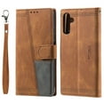 thumbnail image 1 of Allytechgroup Galaxy S25 Plus Wallet Case with Hand Wrist, Premium PU Leather Flip Stand Cards Slots Bumper Shockproof Retro Phone Case Cover for Samsung Galaxy S25+, Brown, 1 of 7