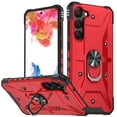 thumbnail image 1 of Allytechgroup Galaxy S25 Rugged Case, Hybrid Ring Holder Stand Shockproof Compatible with Car Mount Anti-Scratch Anti-Slip Lightweight Phone Case for Samsung Galaxy S25, Red, 1 of 1