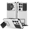 thumbnail image 1 of Allytechgroup for Galaxy S25 Ultra Case with Screen Protector, Sliding Camera Lens Cover Kickstand Rugged Bumper TPU PC Full Body Protection Phone Case for Samsung Galaxy S25 Ultra, White, 1 of 12