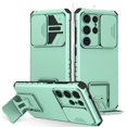 thumbnail image 1 of Allytechgroup for Galaxy S25 Ultra Case with Screen Protector, Sliding Camera Lens Cover Kickstand Rugged Bumper TPU PC Full Body Protection Phone Case for Samsung Galaxy S25 Ultra, Lightblue, 1 of 12