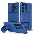 thumbnail image 1 of Allytechgroup for Galaxy S25 Ultra Case with Screen Protector, Sliding Camera Lens Cover Kickstand Rugged Bumper TPU PC Full Body Protection Phone Case for Samsung Galaxy S25 Ultra, Blue, 1 of 12