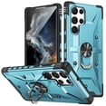 thumbnail image 1 of Allytechgroup Galaxy S25 Ultra Rugged Case, Hybrid Ring Holder Stand Shockproof Compatible with Car Mount Anti-Scratch Anti-Slip Lightweight Phone Case for Samsung Galaxy S25 Ultra, Lightblue, 1 of 9