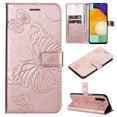 thumbnail image 1 of Allytechgroup Galaxy S25 Ultra Wallet Case, Big Butterfly Design Luxury PU Leather Flip Folio Stand Cards Slots Hand Wrist Shockproof Phone Case for Samsung Galaxy S25 Ultra - Rosegold, 1 of 6