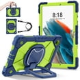 thumbnail image 1 of Allytechgroup Galaxy Tab A7 Lite 8.7" Case 2021 (SM-T220/T225/T227), Hybrid Rugged Shockproof Kickstand S Pen Holder Shoulder Strap Bumper Anti-Scratch Tablet Case for Galaxy Tab A7 Lite, Blue+Olive, 1 of 9