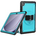 thumbnail image 1 of Allytechgroup Galaxy Tab A9 8.7" Case SM-X110 X115, Rotating Kickstand Shockproof Hand Strap + Shoulder Strap Drop Protection Rugged Case for Samsung Galaxy Tab A9 8.7 Inch,Lightblue, 1 of 10