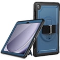 thumbnail image 1 of Allytechgroup Galaxy Tab A9 8.7" Case SM-X110 X115, Rotating Kickstand Shockproof Hand Strap + Shoulder Strap Drop Protection Rugged Case for Samsung Galaxy Tab A9 8.7 Inch,Navyblue, 1 of 10