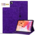 thumbnail image 1 of Allytechgroup Galaxy Tab A9 Case Cover, Multi-Angle Viewing Stand Shockproof Protection Mandala Pattern Embossed Stylish Premium Flip Case for Samsung Galaxy Tab A9 8.7" SM-X110, Purple, 1 of 5