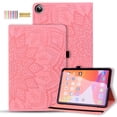 thumbnail image 1 of Allytechgroup Galaxy Tab A9 Case Cover, Multi-Angle Viewing Stand Shockproof Protection Mandala Pattern Embossed Stylish Premium Flip Case for Samsung Galaxy Tab A9 8.7" SM-X110, Pink, 1 of 5