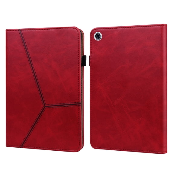 Allytechgroup Galaxy Tab A9+ Plus Case, Slim Fit Premium PU Leather Flip Cover Multi Angle Viewing Stand Shockproof Case for Samsung Galaxy Tab A9+ Plus 11" 2023 SM-X210 X215 X216, Red
