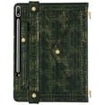 thumbnail image 1 of Allytechgroup for Galaxy Tab S10 Ultra Case,Galaxy Tab S9 Ultra 2023/S8 Ultra 2022 Case,PU Leather Folio Business Stand Smart Cover Pen Holder Hand Strap Protective Wallet Bag Case, Green, 1 of 9