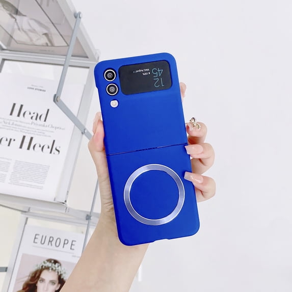 Allytechgroup Galaxy Z Flip 3 Case Magnetic, Compatible with Magsafe Slim Fit Shockproof Anti-Scratch Wireless Charging Support Bumper Phone Case for Samsung Galaxy Z Flip3, Blue