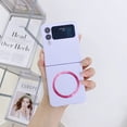 thumbnail image 1 of Allytechgroup Galaxy Z Flip 3 Case Magnetic, Compatible with Magsafe Slim Fit Shockproof Anti-Scratch Wireless Charging Support Bumper Phone Case for Samsung Galaxy Z Flip3, Purple, 1 of 8