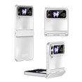 thumbnail image 1 of Allytechgroup Galaxy Z Flip 3 Case, Stylish Plating Slim Fit Cover Hinge Protection Shockproof Anti-Scratch Bumper Rugged Phone Case for Samsung Galaxy Z Flip 3 5G, Silver, 1 of 7