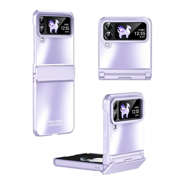 Allytechgroup Galaxy Z Flip 3 Case, Stylish Plating Slim Fit Cover Hinge Protection Shockproof Anti-Scratch Bumper Rugged Phone Case for Samsung Galaxy Z Flip 3 5G, Purple