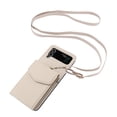 thumbnail image 1 of Allytechgroup Galaxy Z Flip 3 Case with Wallet for Girls Women, RFID Blocking Detachable Shoulder Strap Cards Holder Slim Case Cover for Samsung Galaxy Z Flip 3, Apricot, 1 of 7