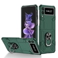 thumbnail image 1 of Allytechgroup Galaxy Z Flip 3 Magnetic Case, Compatible with Car Mount Shockproof Ring Holder Anti-Scratch Bumper Slim Hard PC Cover Phone Case for Samsung Galaxy Z Flip3, Darkgreen, 1 of 11