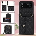 thumbnail image 1 of Allytechgroup Galaxy Z Flip 3 Wallet Case with Shoulder Strap, Premium PU Leather Multiple Cards Slots Protective Shockproof Portable Phone Case Cover for Samsung Galaxy Z Flip 3, Black, 1 of 7