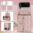 thumbnail image 1 of Allytechgroup Galaxy Z Flip 3 Wallet Case with Shoulder Strap, Premium PU Leather Multiple Cards Slots Protective Shockproof Portable Phone Case Cover for Samsung Galaxy Z Flip 3, Rosegold, 1 of 7