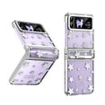 thumbnail image 1 of Allytechgroup Galaxy Z Flip 4 Case, Stars Design Hinge Protection Shockproof Slim Fit Shell Cover Anti-Scratch Transparent Clear Back Cover Phone Case for Samsung Galaxy Z Flip4, Silver, 1 of 7