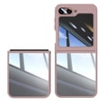 thumbnail image 1 of Allytechgroup Galaxy Z Flip 5 Case with Camera Lens Screen Protector, Hard PC Anti-Scratch Bumper Rugged Dustproof Phone Case for Samsung Galaxy Z Flip 5, Pink, 1 of 6