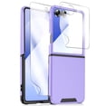 thumbnail image 1 of Allytechgroup Galaxy Z Flip 5 Case with Screen Protector, Sliding Camera Lens Protector Anti-Scratch Full Body Shockproof Anti-Scratch Rugged Phone Case Cover for Samsung Galaxy Z Flip 5,Purple, 1 of 8