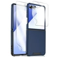 thumbnail image 1 of Allytechgroup Galaxy Z Flip 5 Case with Screen Protector, Sliding Camera Lens Protector Anti-Scratch Full Body Shockproof Anti-Scratch Rugged Phone Case Cover for Samsung Galaxy Z Flip 5,Blue, 1 of 8