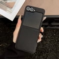 thumbnail image 1 of Allytechgroup for Galaxy Z Flip 6 / 7 FE Case, Slim Leather Texture Phone Case for Galaxy Z Flip 6/ 7 FE, Slim Cover with Raised Edge Protection Precise Cutouts Anti-Scratch Lightweight,Black, 1 of 8