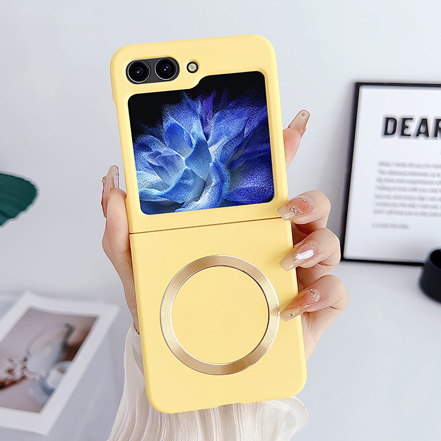 ★DESIGN SKIN★ Galaxy Z Flip 6 Phoenix Bumper MagSafe Case Allytechgroup Galaxy Z Flip 6 Case Magnetic, Compatible with