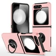 thumbnail image 1 of Allytechgroup Galaxy Z Flip 6 Case with Ring Holder, Rotating Stand Compatible with Car Mount Shockproof Bumper Anti-Scrartch Rugged Hybrid Phone Case for Samsung Galaxy Z Flip 6, Rosegold, 1 of 7