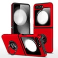 thumbnail image 1 of Allytechgroup Galaxy Z Flip 6 Case with Ring Holder, Rotating Stand Compatible with Car Mount Shockproof Bumper Anti-Scrartch Rugged Hybrid Phone Case for Samsung Galaxy Z Flip 6, Red, 1 of 7
