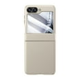 thumbnail image 1 of Allytechgroup Galaxy Z Flip 6 Case with Screen Protector, Hinge Protection Anti-Scratch Faux Leather Full Body Shockproof Bumper Rugged Phone Case for Samsung Galaxy Z Flip 6, Titanium, 1 of 8