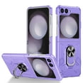 thumbnail image 1 of Allytechgroup Galaxy Z Flip 6 Magnetic Case, Compatible with Car Mount Shockproof Ring Holder Anti-Scratch Bumper Slim Hard PC Cover Phone Case for Samsung Galaxy Z Flip6, Purple, 1 of 11