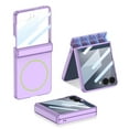 thumbnail image 1 of Allytechgroup Galaxy Z Flip 7 Case with Build in Screen Protector, Magnetic Cover Support Wireless Charging Anti-Scratch Shockproof Bumper Rugged Slim Phone Case for Samsung Galaxy Z Flip 7,Purple, 1 of 9
