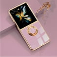 thumbnail image 1 of Allytechgroup Galaxy Z Flip 7 Case with Ring Holder, Plating PC Stylish Slim Fit Shell Stand Cover Anti-Scratch Drop Protection Lightweight Phone Case for Samsung Galaxy Z Flip 7, Lightpurple, 1 of 10