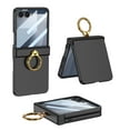 thumbnail image 1 of Allytechgroup Galaxy Z Flip 7 Case with Screen Protector, Ultra Slim Fit Ring Holder Shockproof Anti-slip Rugged Hybrid Phone Case for Samsung Galaxy Z Flip 7, Black, 1 of 8