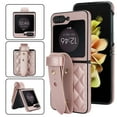 thumbnail image 1 of Allytechgroup Galaxy Z Flip 7 Case with Strap, Premium PU Leather Slim Fit Anti-Scratch Stylish Design Shockproof Protective Phone Case Cover for Samsung Galaxy Z Flip 7, Rosegold, 1 of 8