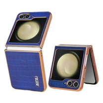 Allytechgroup Galaxy Z Flip 7 Phone Case, Stylish Crocodile Pattern Slim Fit Shockproof Anti-Scratch Bumper Lightweight Case Cover for Samsung Galaxy Z Flip 7, Blue