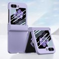 thumbnail image 1 of Allytechgroup Galaxy Z Flip6 Case with Screen Protector, Hinge Protection Skin-Friendly Slim Cover Shelll Anti-Scratch Drop Protective Bumper Shockproof Phone Case for Samsung Galaxy Z Flip 6, Purple, 1 of 9