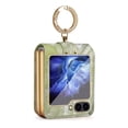 thumbnail image 1 of Allytechgroup Galaxy Z Flip6 Case, Stylish PU Leather Slim Fit Case with Ring Holder Shockproof Full Body Protective Phone Case for Samsung Galaxy Z Flip 6, Green, 1 of 9