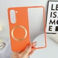 thumbnail image 1 of Allytechgroup Galaxy Z Fold 3 Case Magnetic, Compatible with Magsafe Slim Fit Shockproof Anti-Scratch Wireless Charging Support Bumper Phone Case for Samsung Galaxy Z Fold3, Orange, 1 of 4