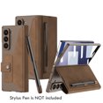 thumbnail image 1 of Allytechgroup Galaxy Z Fold 5 Case with S Pen Holder (No S Pen), PU Leather Anti-Scratch Magnetic Closure Stand Protective Classic Type Phone Case Cover for Samsung Galaxy Z Fold5,Brown, 1 of 10