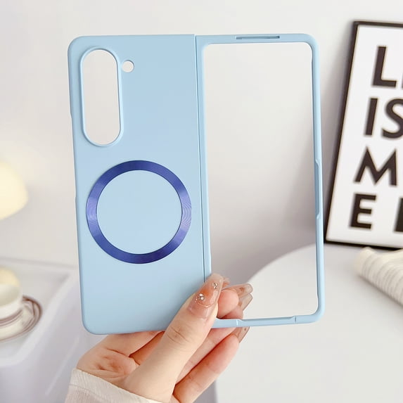 Allytechgroup Galaxy Z Fold 6 Case Magnetic, Compatible with Magsafe Slim Fit Shockproof Anti-Scratch Wireless Charging Support Bumper Phone Case for Samsung Galaxy Z Fold6, Skyblue